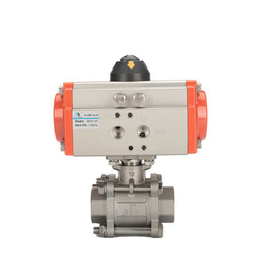 kwaliteit General DN32 1 1/4" Pneumatic Operated Connection 2Way Threaded Ball Valve fabriek